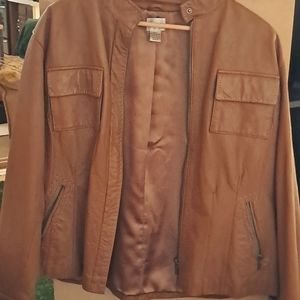 Chico's Womens size 3 Leaher Jacket